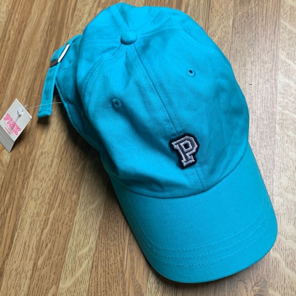 NWT PINK Victoria’s Secret Aqua Bright Blue Baseball Mini Logo Hat